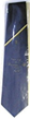 Krawatte dunkelblau, mit Farben des BDFWT und gesticktem „F“